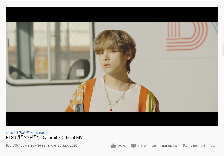 DYNAMITE BTS 900M YOUTUBE