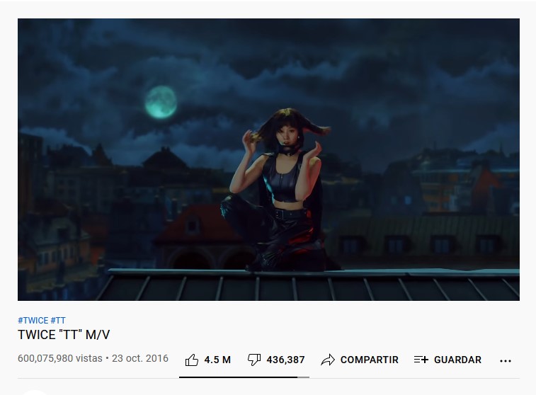 TWICE TT MV YOUTUBE 600 M